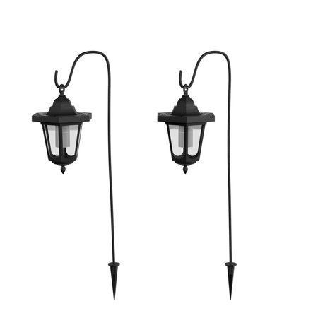 Pure Garden Hanging Solar Coach Lights, 26 Outdoor Lights with Hanging Hooks, 2PK 50-LG1056